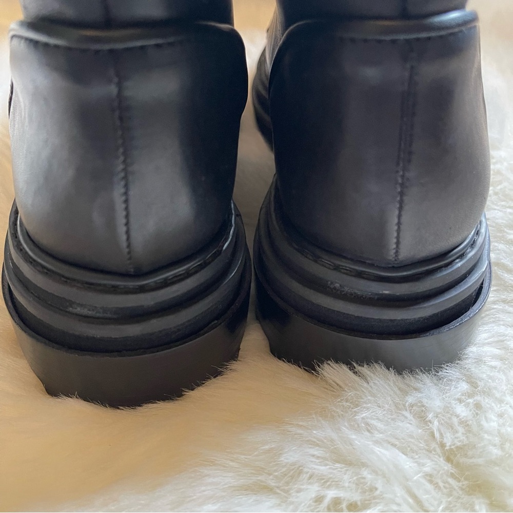 🆕 NWT + Box - Schutz Maylova Leather Ankle Combat Boots - 7 - Picture 3 of 10